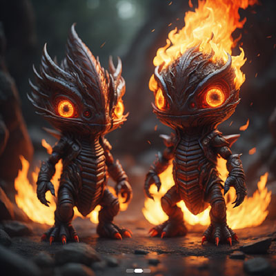 Fire planet Creatures