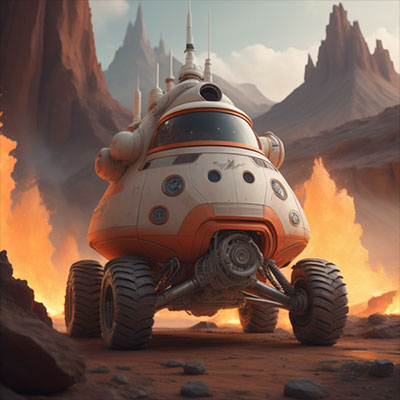 Fire planet rover